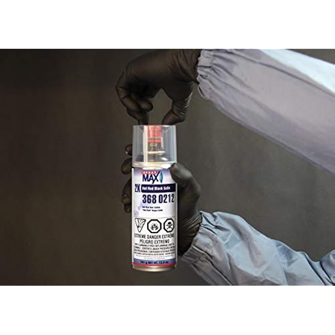 SPRAY MAX 2K HOT ROD SATIN BLACK SPRAY PAINT,AUTOMOTIVE TOPCOAT WITH LONG LASTING AND DURABLE FINISH, HIGH CHEMICAL AND WEATHER RESISTANCE,2 PACK - Image 2